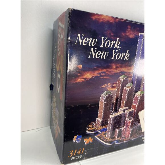 PUZZ3D New York City 3D Puzzle 3141pc Twin Towers NYC Vintage - Picture 2 of 9